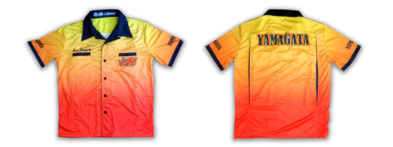 山形県理容組合様のボーリングシャツ