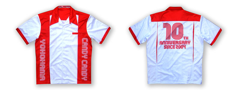 Candy,Candy様の赤のボーリングシャツ