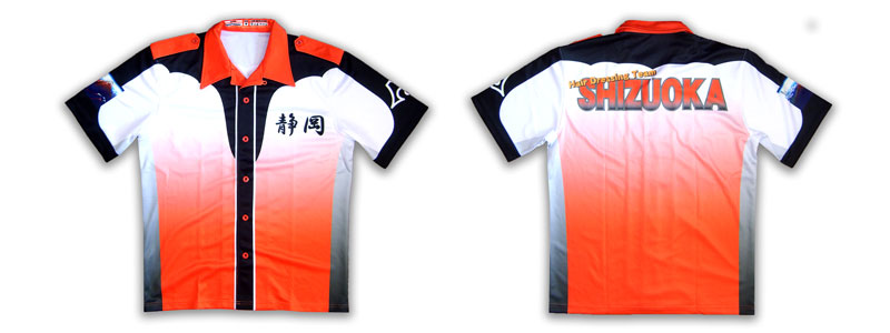 静岡県理容組合様のボーリングシャツ