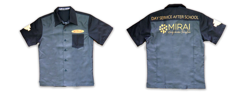 放課後等デイサービス、みらい様のボーリングシャツ