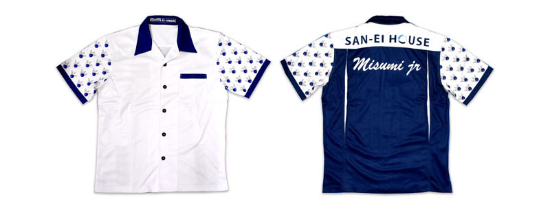 サンエイハウス様のボーリングシャツ