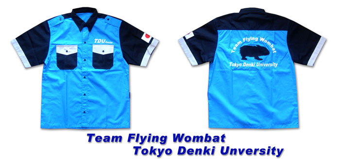 東京電機大学チームウォンバット様のピットシャツ