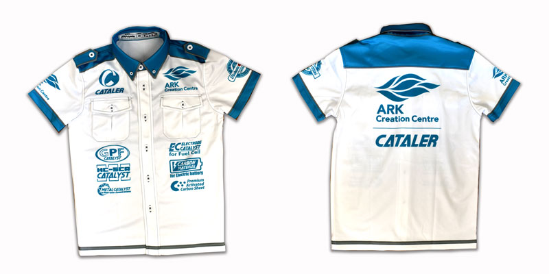 キャタラー様の白いピットシャツ