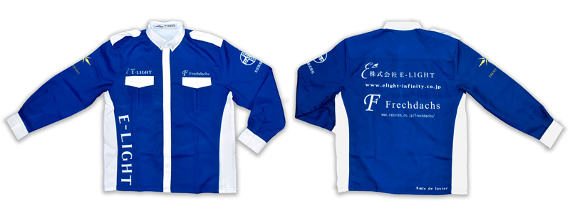 ㈱E-LIGHT様の長袖ピットシャツ
