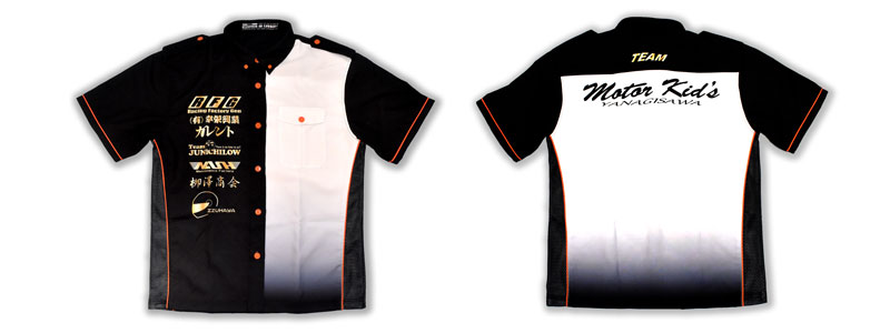 Motor Kid's 栁澤商会様のピットシャツ