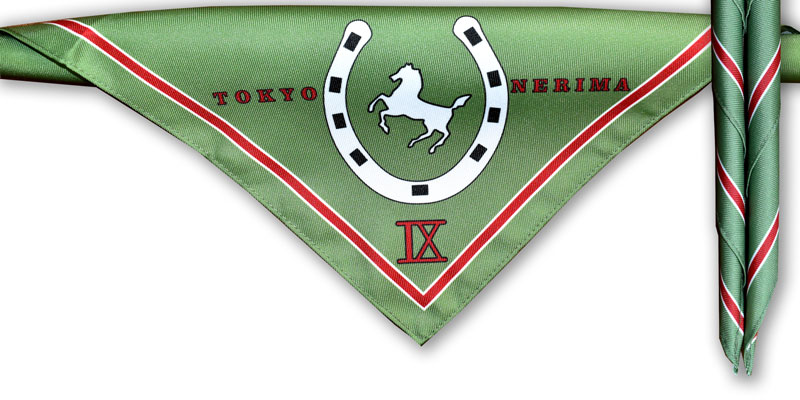 ボーイスカウト練馬第9団様のポリエステル素材ネッカチーフ