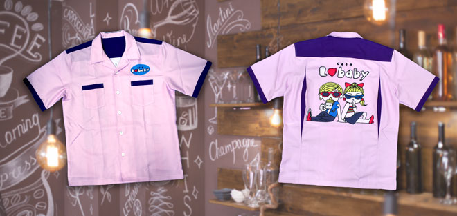 Cafe LoveBaby bowling-shirt