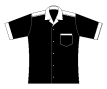 ボーリングシャツ、テンプレート1-ブラック