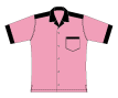ボーリングシャツ、テンプレート1-ピンク